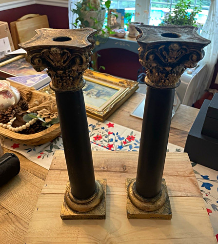 Pair black gold metal - &,