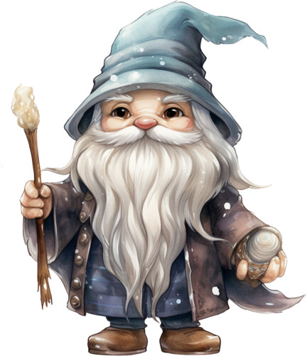 Magic wizard gnome - gnome, colourful