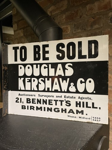 Enamel sign estate - enamel,