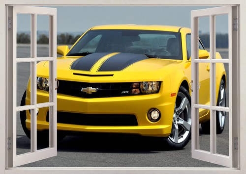 Chevrolet camaro yellow - yellow, 3d