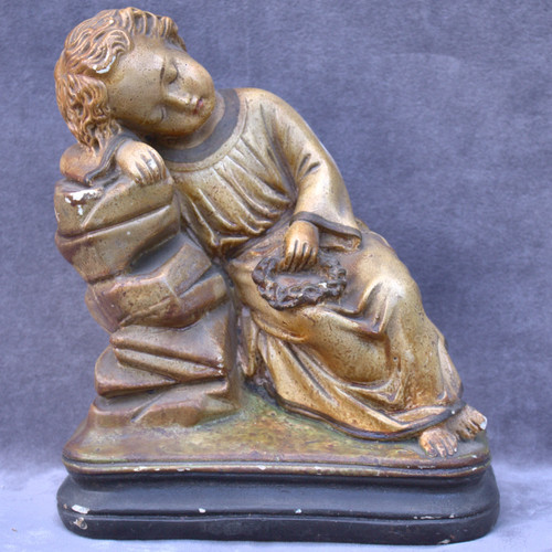 Anitque statue sleeping child