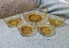 Vintage Amber Stackable Glass