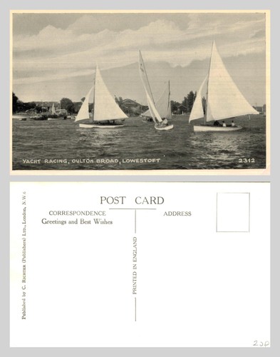 Vintage postcard yacht - postcard,