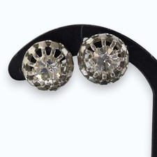 Vintage rhinestone clip - vintage,