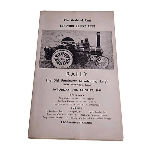Traction engine club programme - traction,