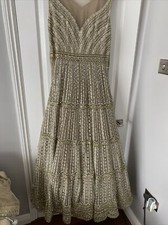 Indian Wedding Lengha Cream/silver/light gold Size 12/14