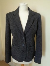 CAMBRIDGE DRY GOODS GREY FLECK BLAZER - SIZE 10