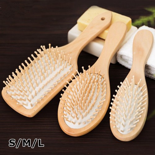 Anti static bamboo wooden hair - bamboo,