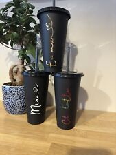 Personolised Plastic Reusable Cup Tumbler Eith Lid And Straw 24oz