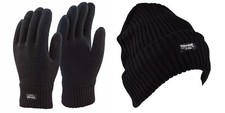 Men Thermal THINSULATE Hat and Gloves 3M Ski Warm Winter Hat and Gloves 