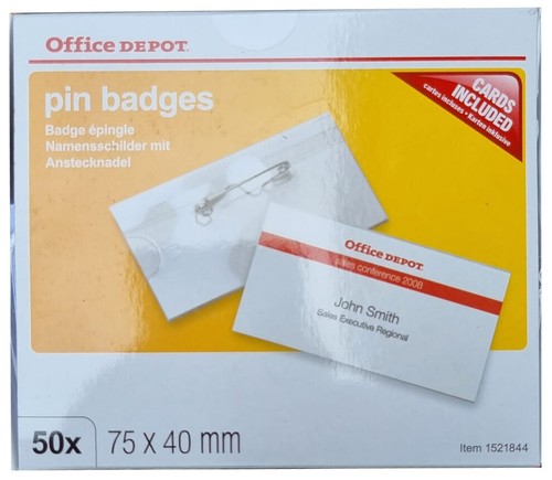 Standard name badge with - 50,