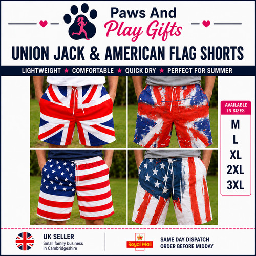 Mens union jack shorts - union,