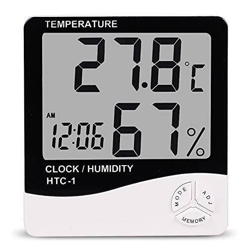 Digital hygrometer clock - hygrometer,
