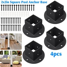 4x Black 2x2in Square Floor