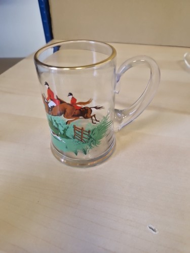 Vintage fox hunting scene half - vintage,