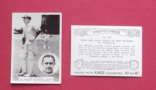 Don bradman cricket card - bradman,