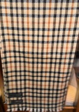 DAKS Classic Wool Check Plaid Scarf. 54 By 9.5