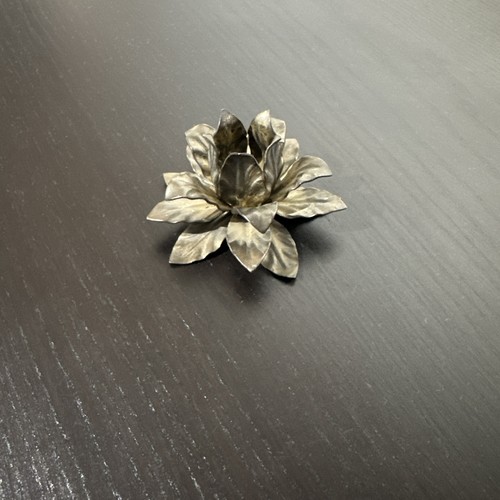 Vintage metal flower - vintage, candle
