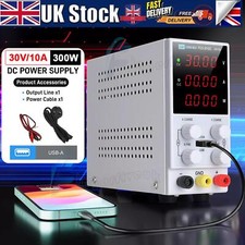 ADJUSTABLE DC POWER SUPPLY 30V 10A LED VARIABLE SWITCHING LAB BENCH PRECISION