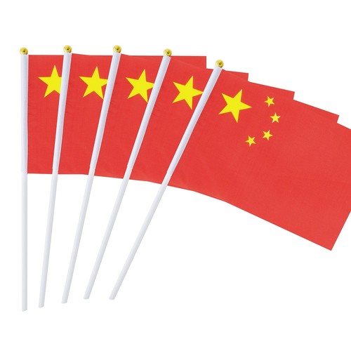 Hand held china - held, flag