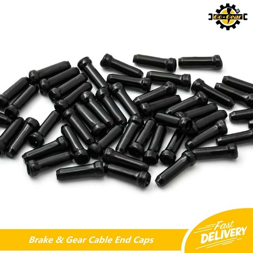 Black alloy cable end caps - alloy,