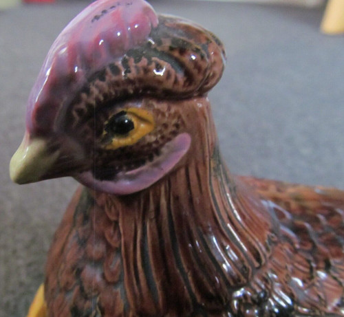 Antique staffordshire hen - antique, on