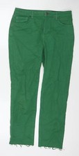 TU Womens Green Cotton Cropped