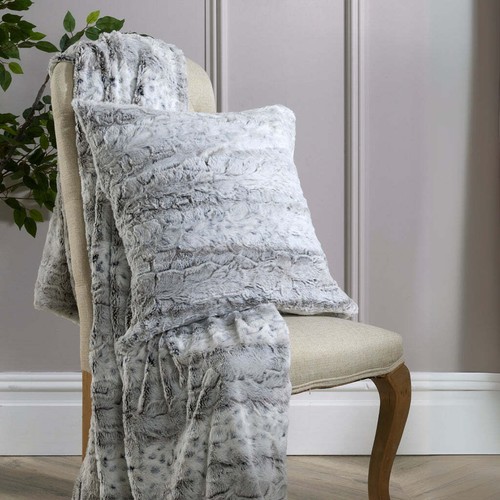 Snow leopard faux fur - fur, throw