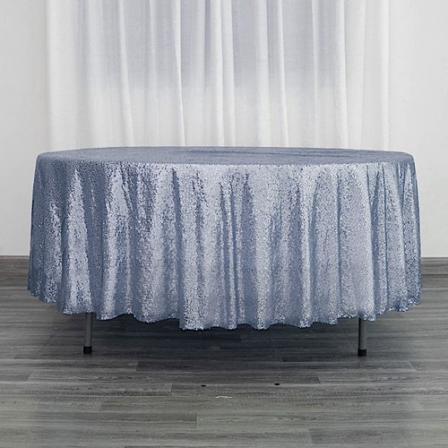 Sequined 108 round tablecloth - sequined, 108"