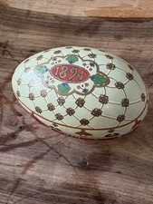 Late Vintage (80’s/90’s) Egg Faberge Pattern Vincenzo Litho 1894 Tin Egg
