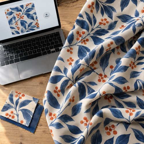 Custom printed aloba suedette - custom,
