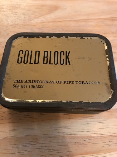 Gold block tobacco - block, tin,