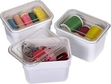 ArtBin Bins with Lids 3-Pack, Small Art & Craft Organizer Boxes, White