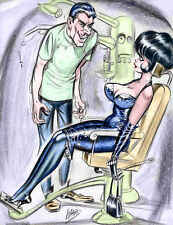 Bill Ward Vintage Illustration Dentist Art 14 x 11 Photo Print