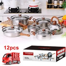 12x Stainless Steel Cookware
