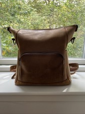 Saddleback Leather Love41 Universal Backpack In Tobacco Brown Crossbody
