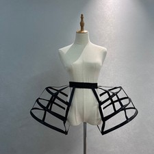 Underskirt Dress Hoop Double Victorian Women Petticoat Crinoline Pannier