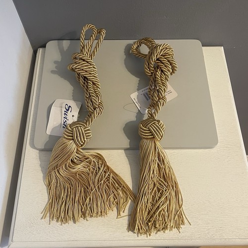 Swish tie backs cheviot - swish, gold