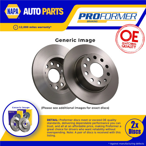 Brake discs pair solid fits - 2x,