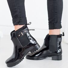 LADIES WOMENS WELLINTON ANKLE WINTER RAIN PULL ON WELLIES CHELSEA SHOES BOOTS