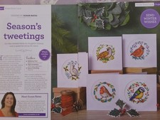 5 Winter Birds Christmas cross