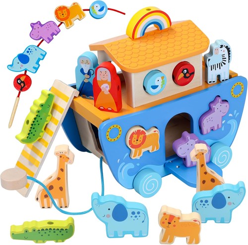 Tooysea wooden noah ark toy - noah's,