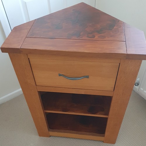Oak wooden corner unit - oak,