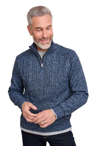 Mens fleece lined - lined, jumper