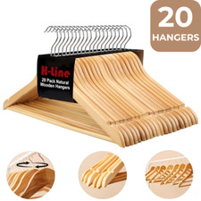 20 X WOODEN COAT HANGERS SUIT