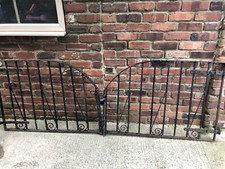 Double Shaped Cast Wrought Iron garden Or Driveway Gates 8ft 4" Wide