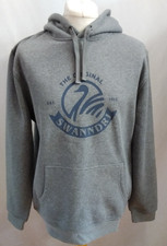 Swanndri Men's V2 Hoodie Mid Grey Marle/Navy Logo, Size L. BNWT