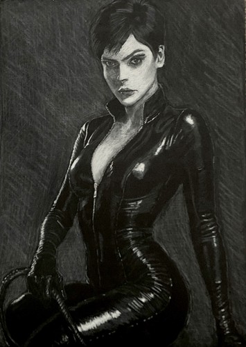 Original catwoman art - art, pencil