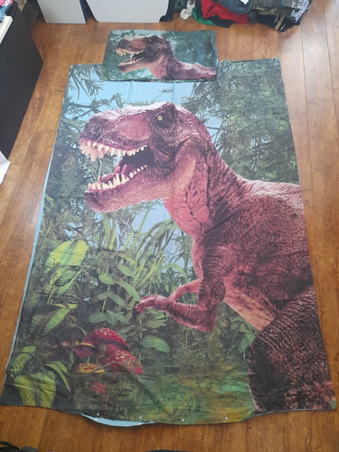 Dinosaur rex single - dinosaur, bed