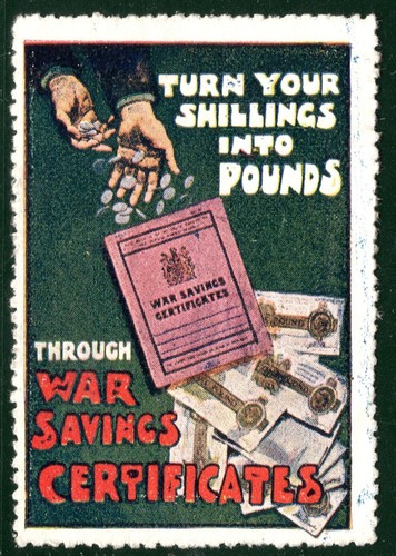 War savings certificates - savings,